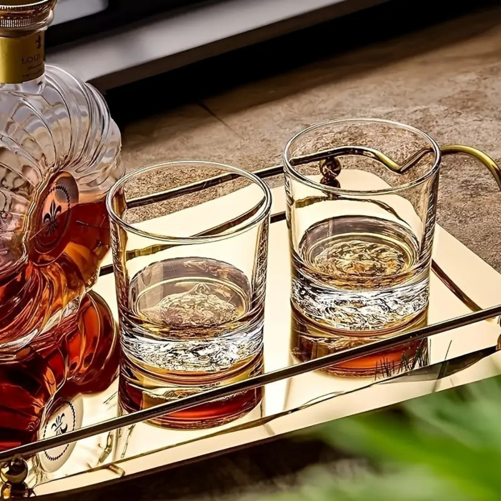 Hayvan Figürlü Viski Bardağı Seti – 4'lü Lüks Cam Set (300 ml | 9.2 cm)