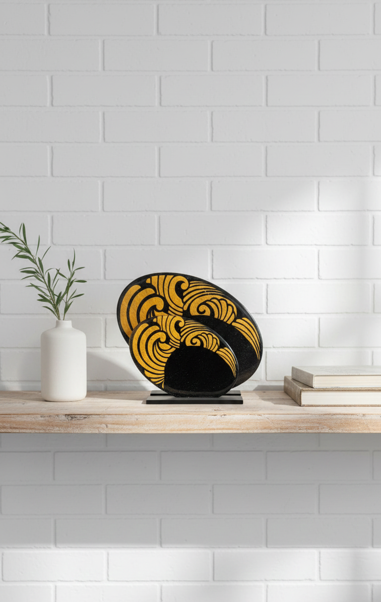 زجاج فالتيا جولدن ويف الفني - أسود نوار