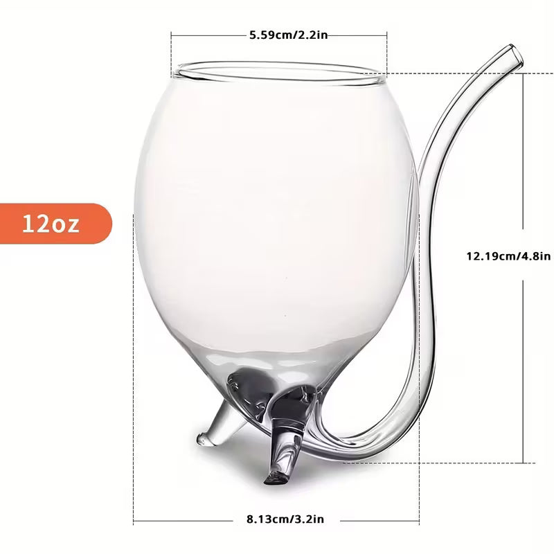 2’li Vampir Goblet Kendinden Pipetli Tasarım Bardak Seti