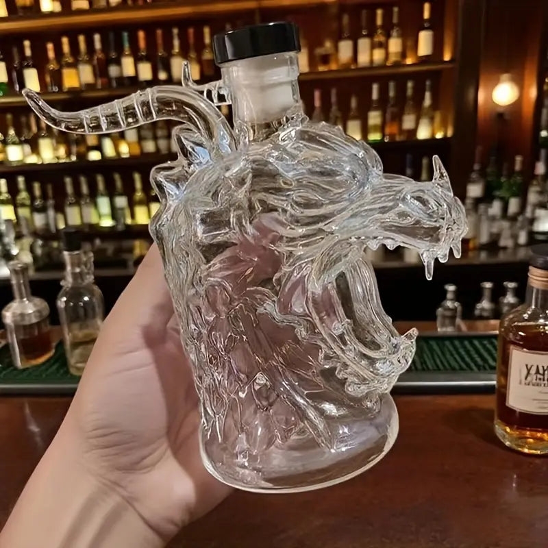 Ejderha Şeklinde Cam Şişe – Lüks Mitolojik Tasarım (350 ml)