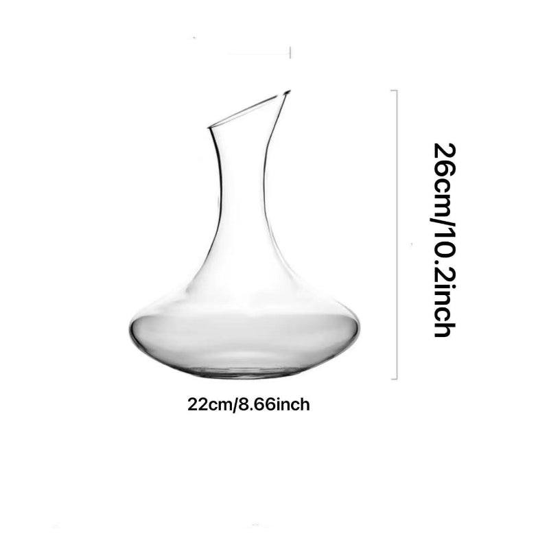 Valtea GrandeFlow Crystal Decanter – 1800 ml Şeffaf Cam Dispenser