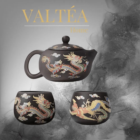 Renk Değiştiren Ejderha & Anka Kuşu Yixing Çaydanlık Seti (El Yapımı) - VALTEAproduct_type