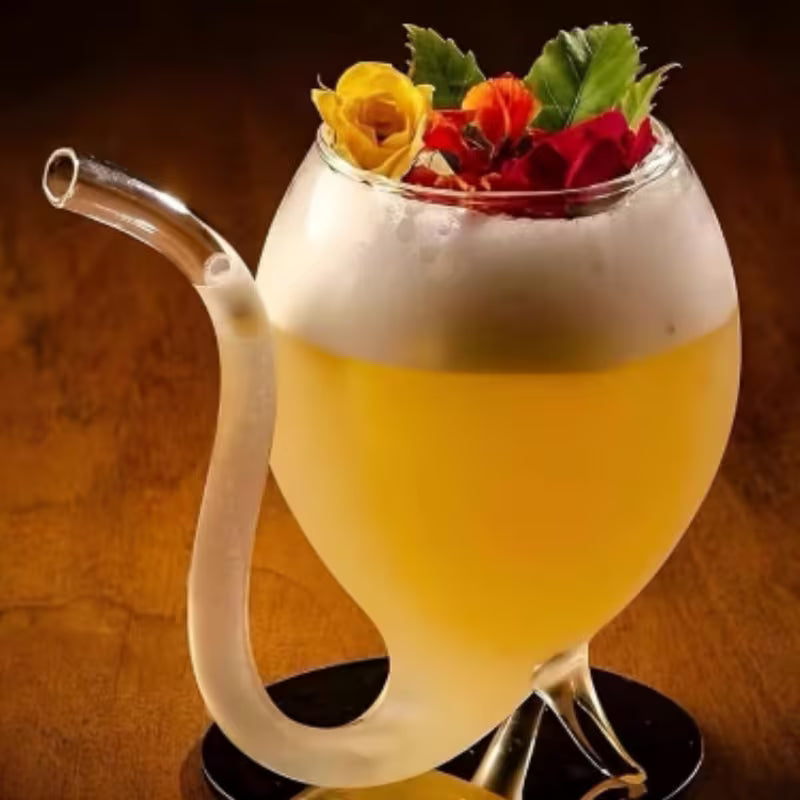 2’li Vampir Goblet Kendinden Pipetli Tasarım Bardak Seti