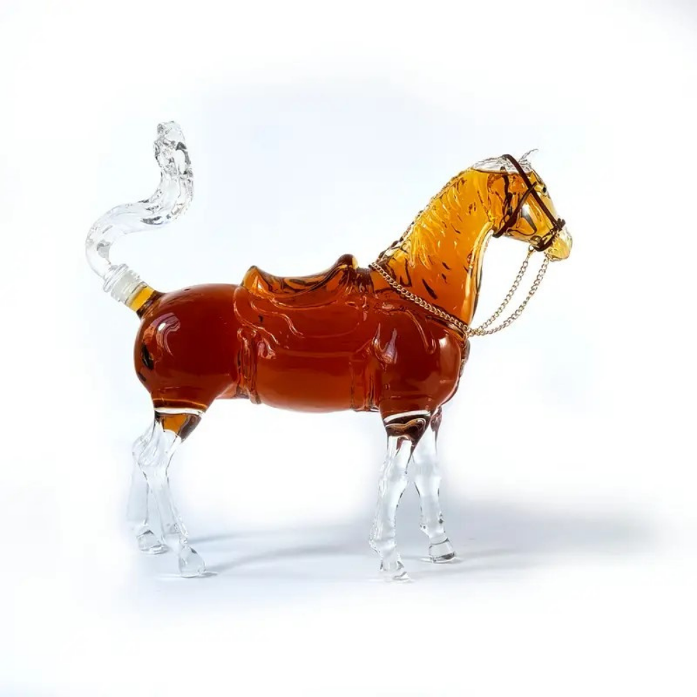 At Şeklinde Cam Şişe – Lüks Tasarım (1100 ml | 32 cm)