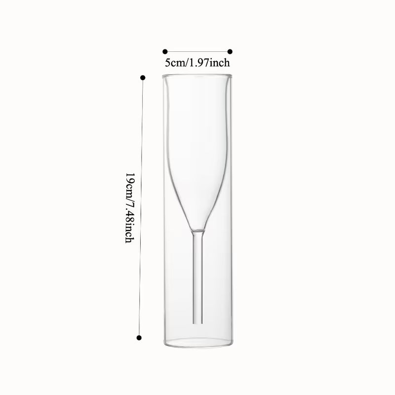 2’li Çift Cidarlı Flüt Tasarım Bardak Seti