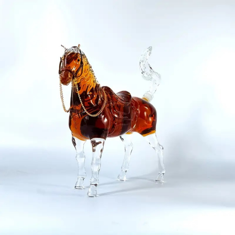 At Şeklinde Cam Şişe – Lüks Tasarım (1100 ml | 32 cm)