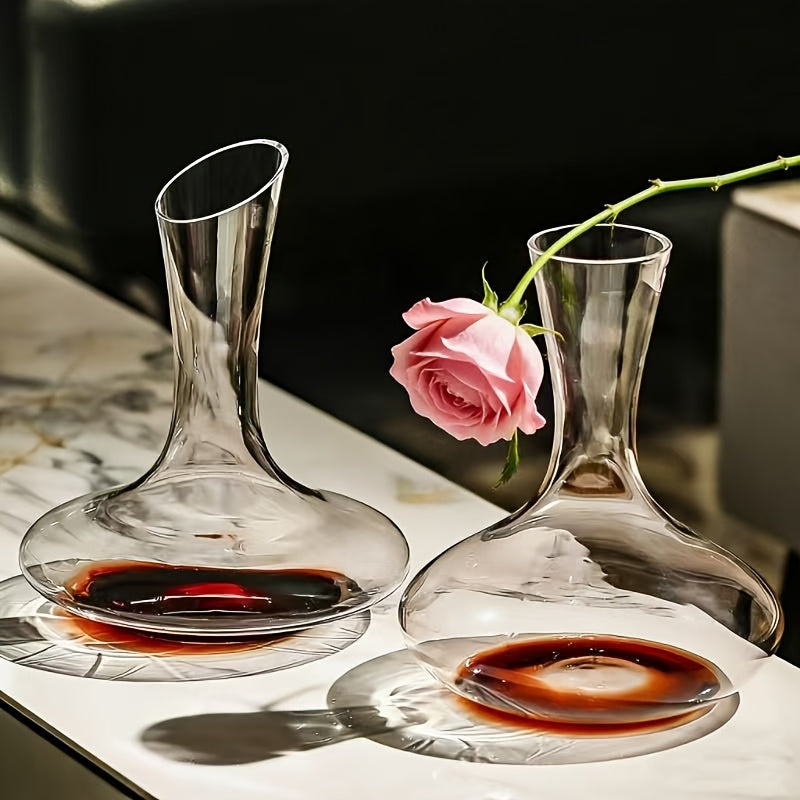 Valtea GrandeFlow Crystal Decanter – 1800 ml Şeffaf Cam Dispenser