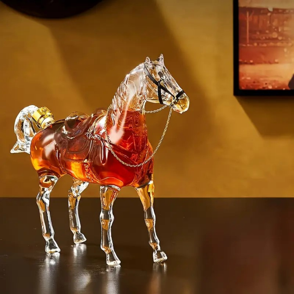 At Şeklinde Cam Şişe – Lüks Tasarım (1100 ml | 32 cm)