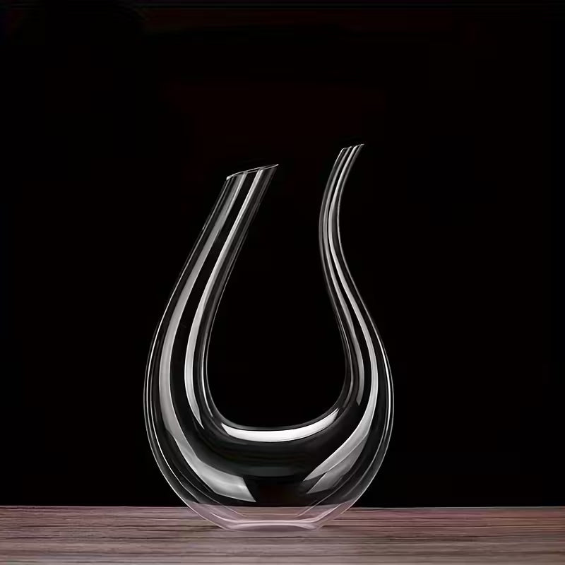 El Yapımı Kristal U-Form Cam Dekoratif Sürahi Valtea Home