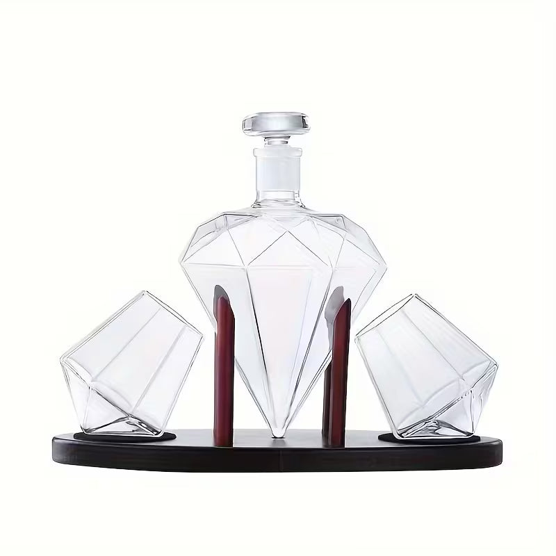 Elmas Desen Dekoratif Koleksiyonuk Cam Sunum Seti Valtea Home