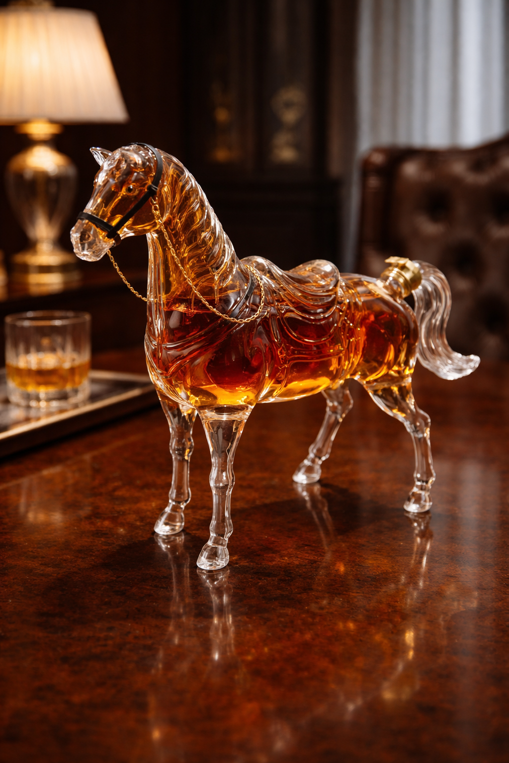 Horse-Shaped Glass Bottle – Luxury Design (1100 ml | 32 cm)