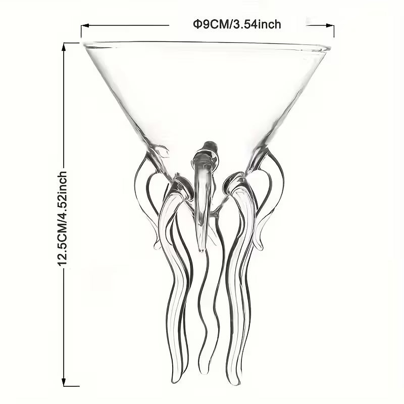 Ahtapot Formlu Tasarım Cam Bardak