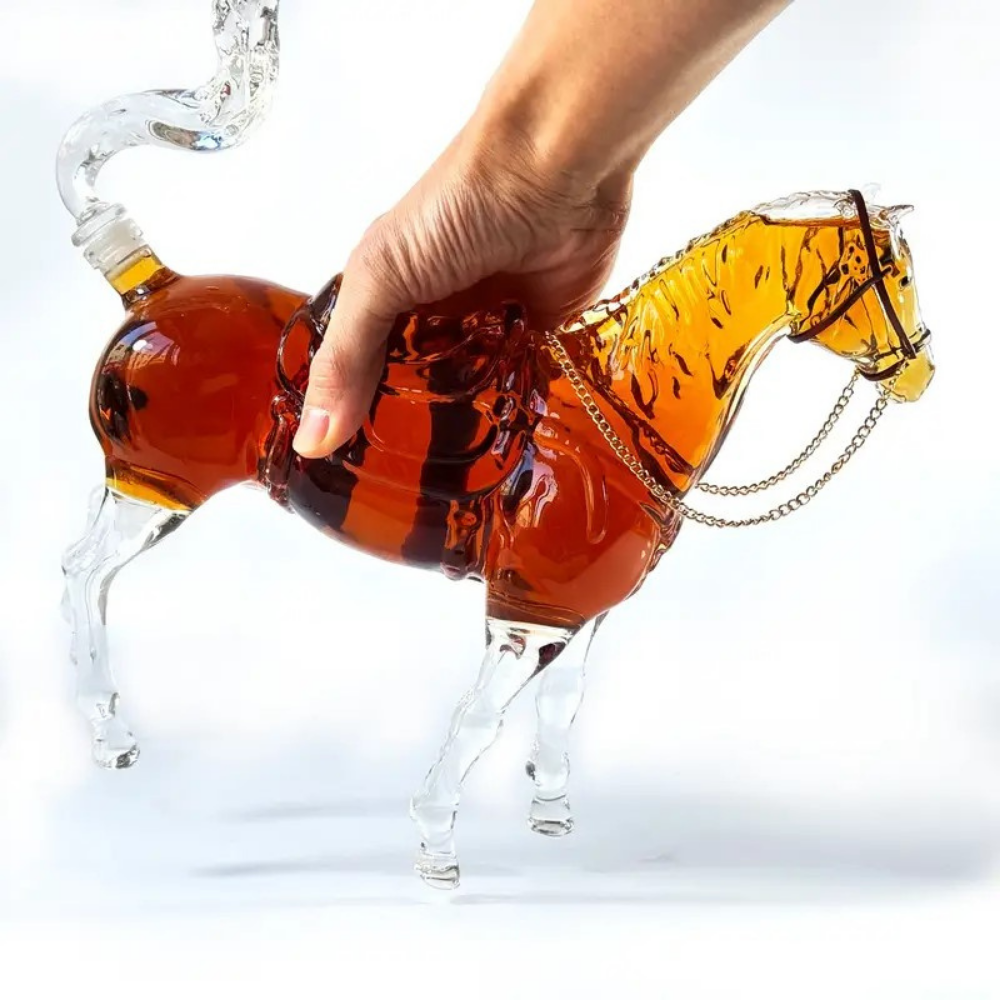 At Şeklinde Cam Şişe – Lüks Tasarım (1100 ml | 32 cm)