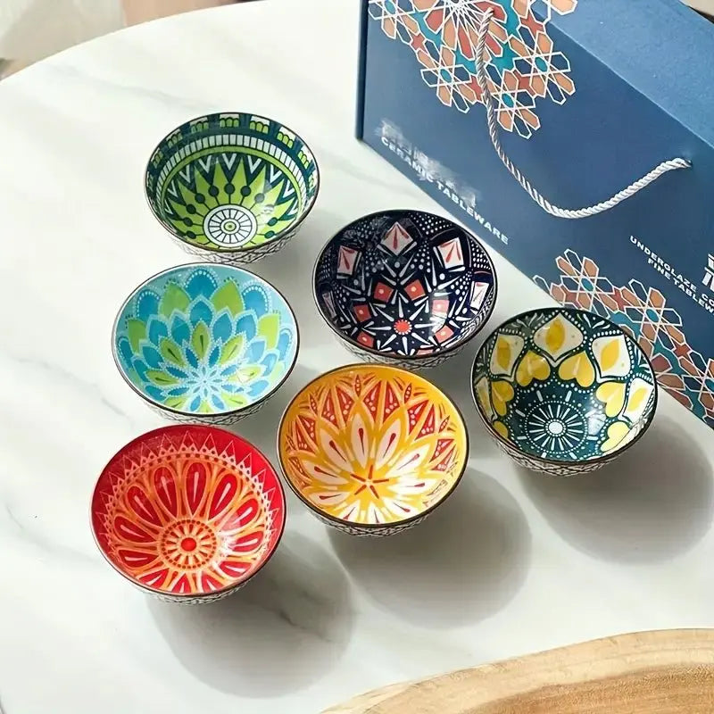 6’lı Bohem Seramik Kase Seti | Mikrodalga & Bulaşık Makinesi Uyumlu - VALTEAMutfak & SofraMutfak & Sofra