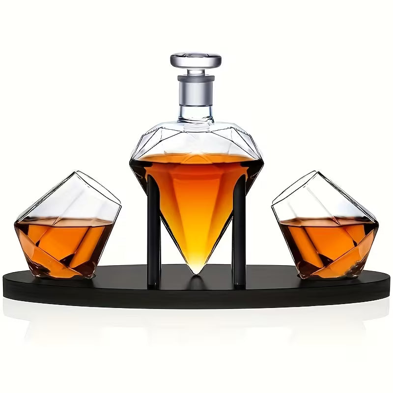 Elmas Desen Dekoratif Koleksiyonuk Cam Sunum Seti Valtea Home