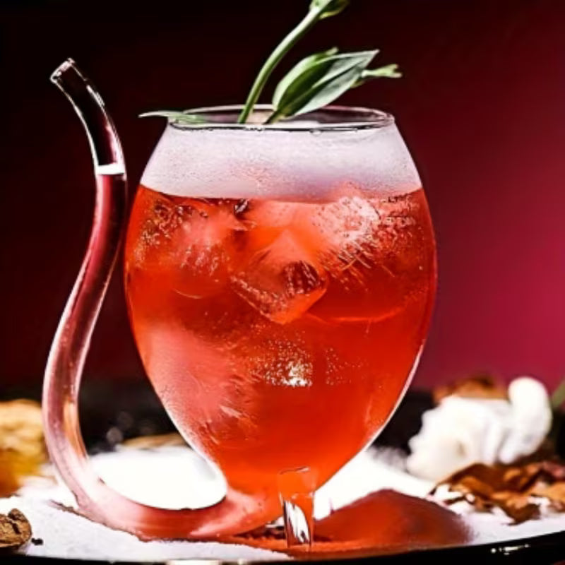 2’li Vampir Goblet Kendinden Pipetli Tasarım Bardak Seti