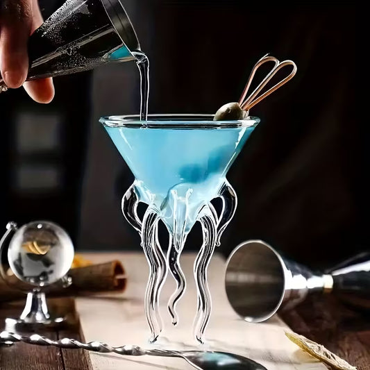 Octopus-Shaped Design Glass Cup