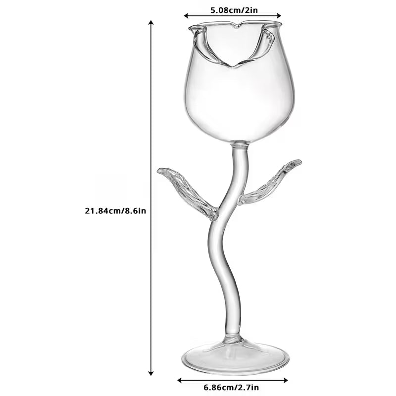 Rosenmotiv-Design Glasbecher