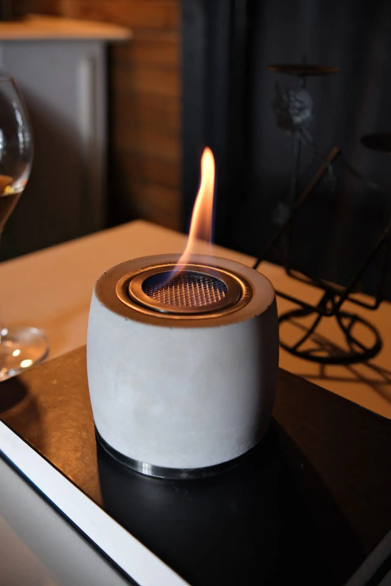 Valtea BlackStone Modern Masaüstü Beton Bioethanol Şömine ValteaHome