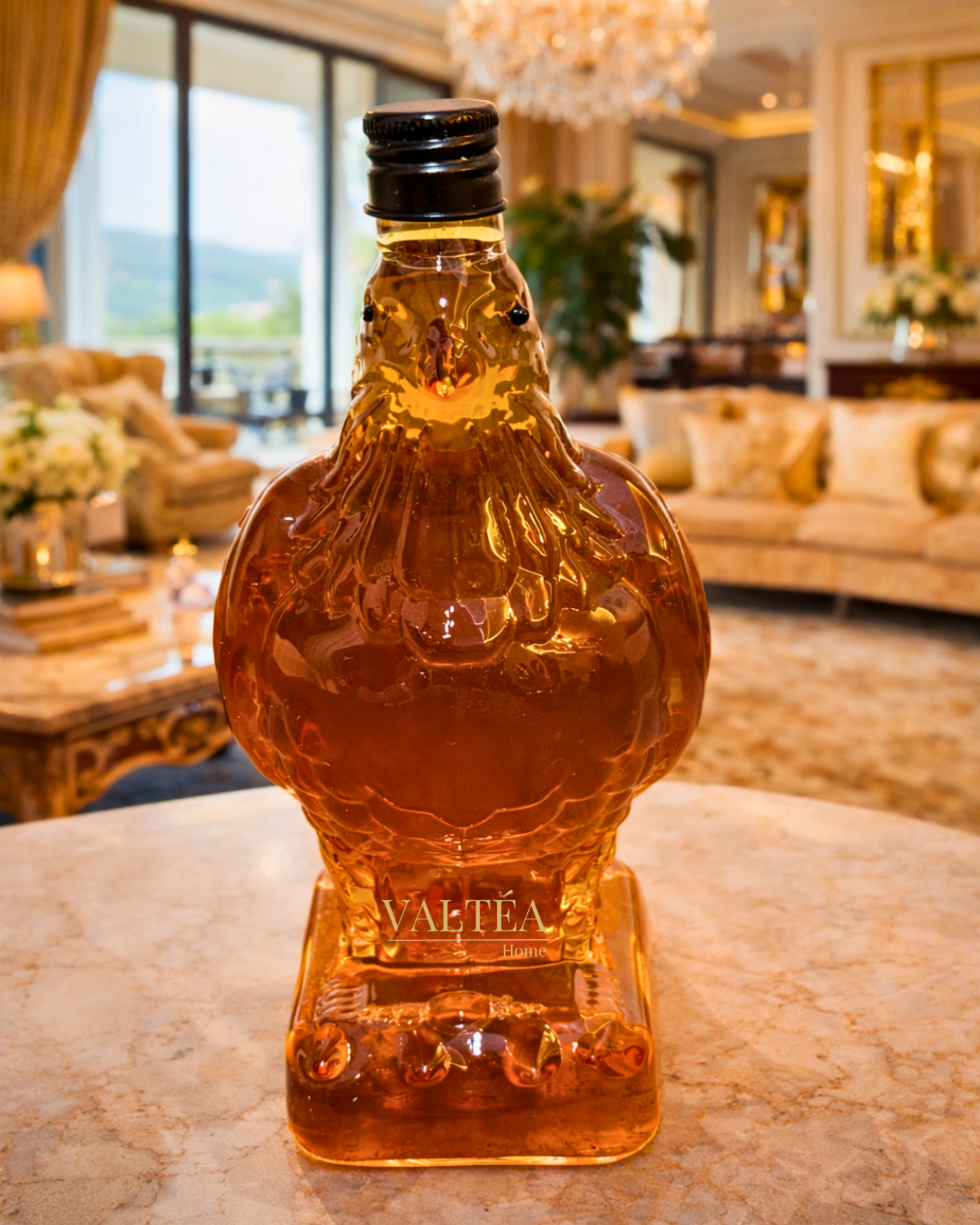 Kartal Şeklinde Cam Şişe – Lüks Koleksiyonluk Şişe (300 ml | 19 cm)