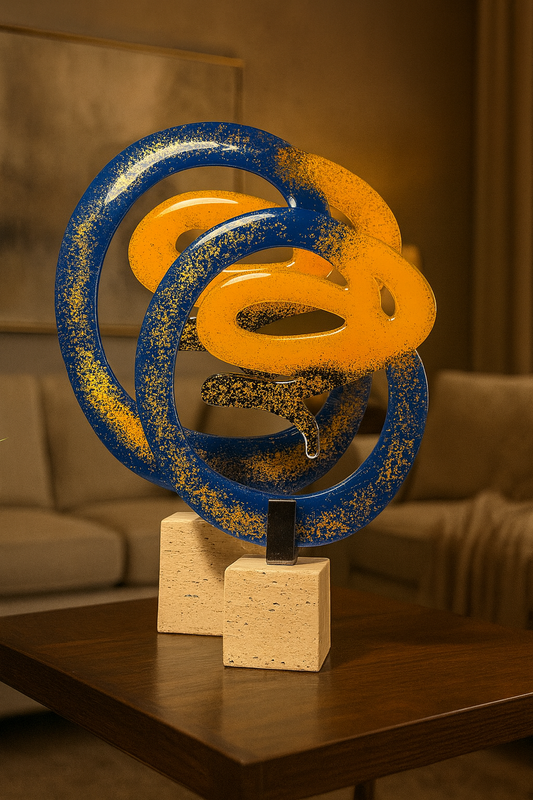 زجاج فني حلزوني مزدوج من فالتيا