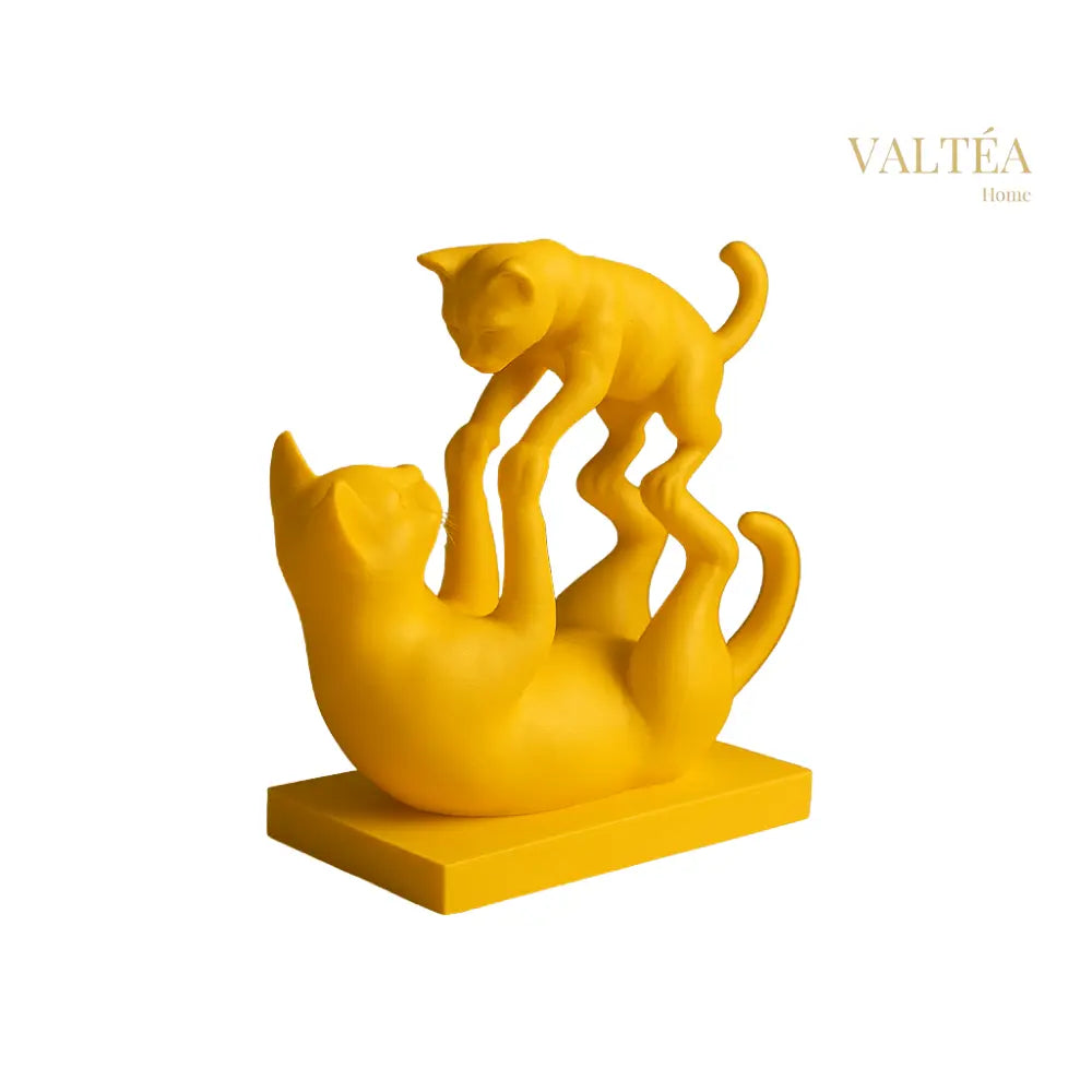 Anne ve Yavru Kedi Figürü – Dekoratif Heykel - VALTEAproduct_type