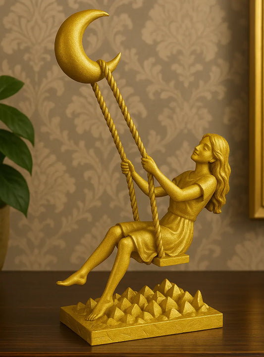 Ayda Sallanan Kız–  Dekoratif Figür Valtea Home