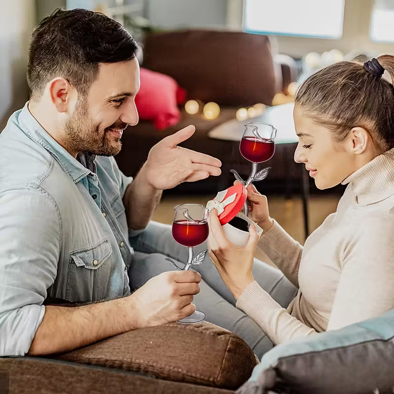 Rosenmotiv-Design Glasbecher