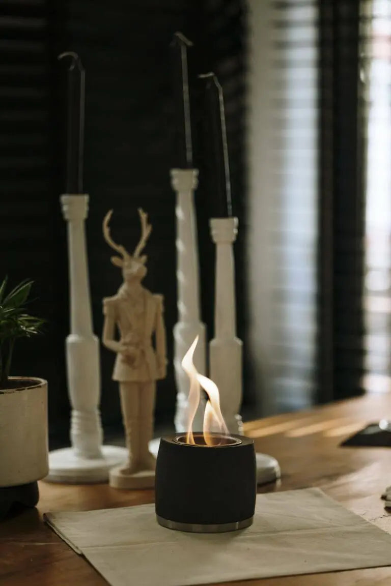 Valtea BlackStone Modern Masaüstü Beton Bioethanol Şömine ValteaHome