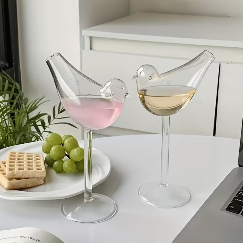 2’li Kuş Figürlü Tasarım Bardak Seti