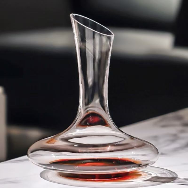Valtea GrandeFlow Crystal Decanter – 1800 ml Şeffaf Cam Dispenser