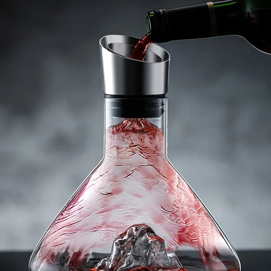 Volcano Crystal – Dağ Formlu Dekoratif Cam Sunum Şişesi Valtea Home