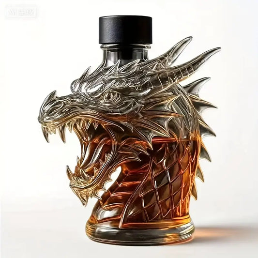 Ejderha Şeklinde Cam Şişe – Lüks Mitolojik Tasarım (350 ml)