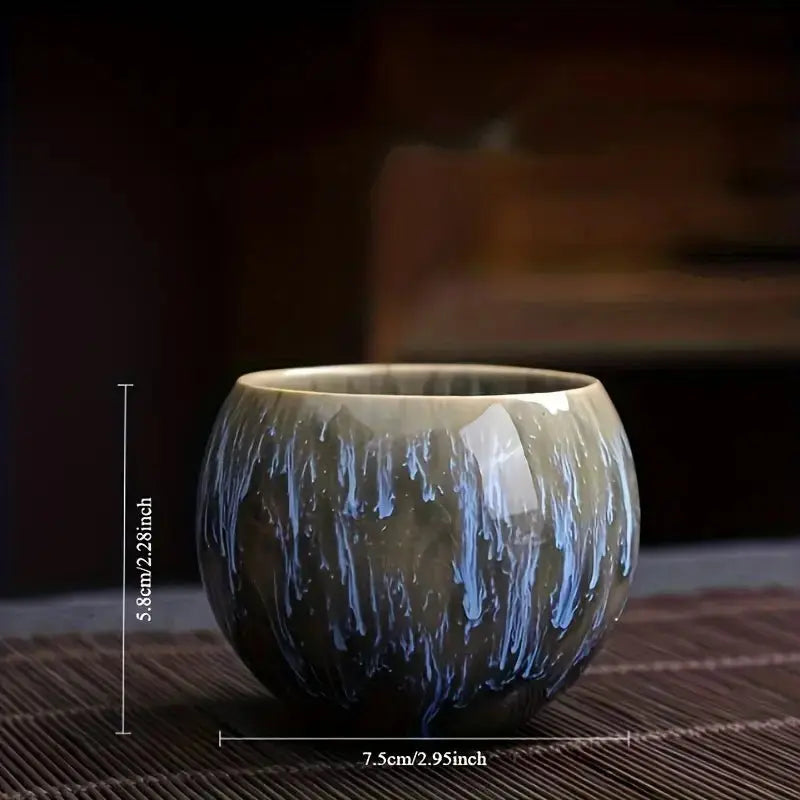 El Yapımı Seramik 5’li Hediye Çay Fincan Seti – Özel Kutulu - VALTEAEv & Ofis DekorasyonuEv & Ofis Dekorasyonu