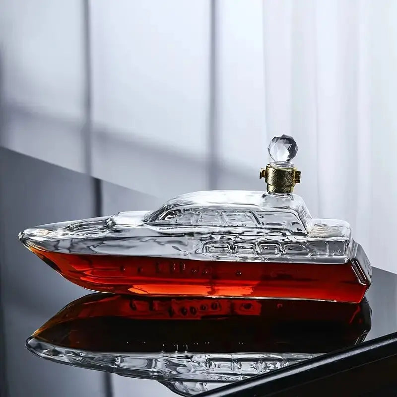 Gemi Figürlü Premium Cam Obje | Sanatsal Ev & Ofis Dekoru (750 ml) - VALTEAproduct_type