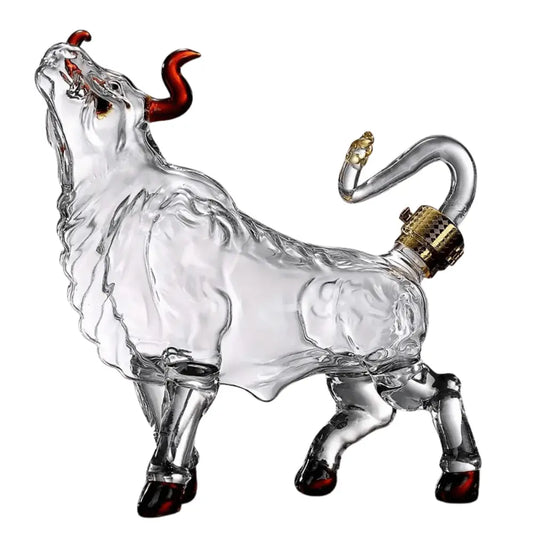 Kri̇stal Boğa Şeklinde Cam Şişe – Koleksiyonluk Lüks Şişe (1000 ml | 26 cm) - VALTEAproduct_type