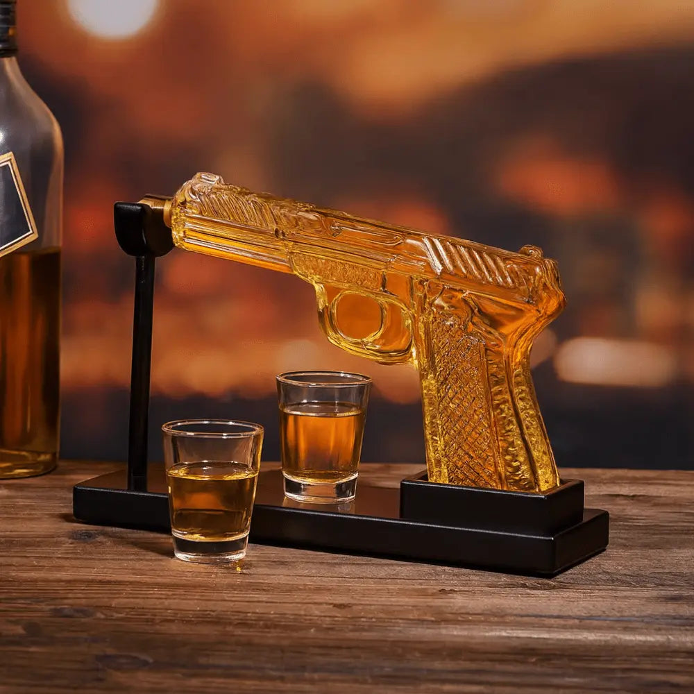 Premium Koleksiyonluk Cam Şişe ve Kadeh Seti | Dekoratif Cam Set (750 ml) - VALTEADekoratif ObjeDekoratif Obje