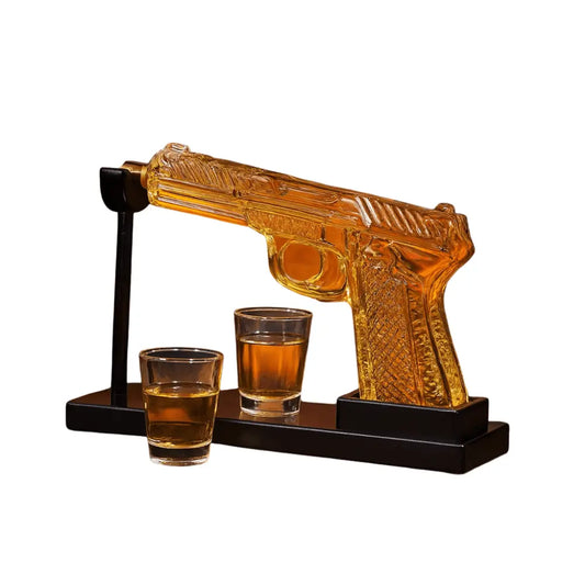 Premium Koleksiyonluk Cam Şişe ve Kadeh Seti | Dekoratif Cam Set (750 ml) - VALTEADekoratif ObjeDekoratif Obje