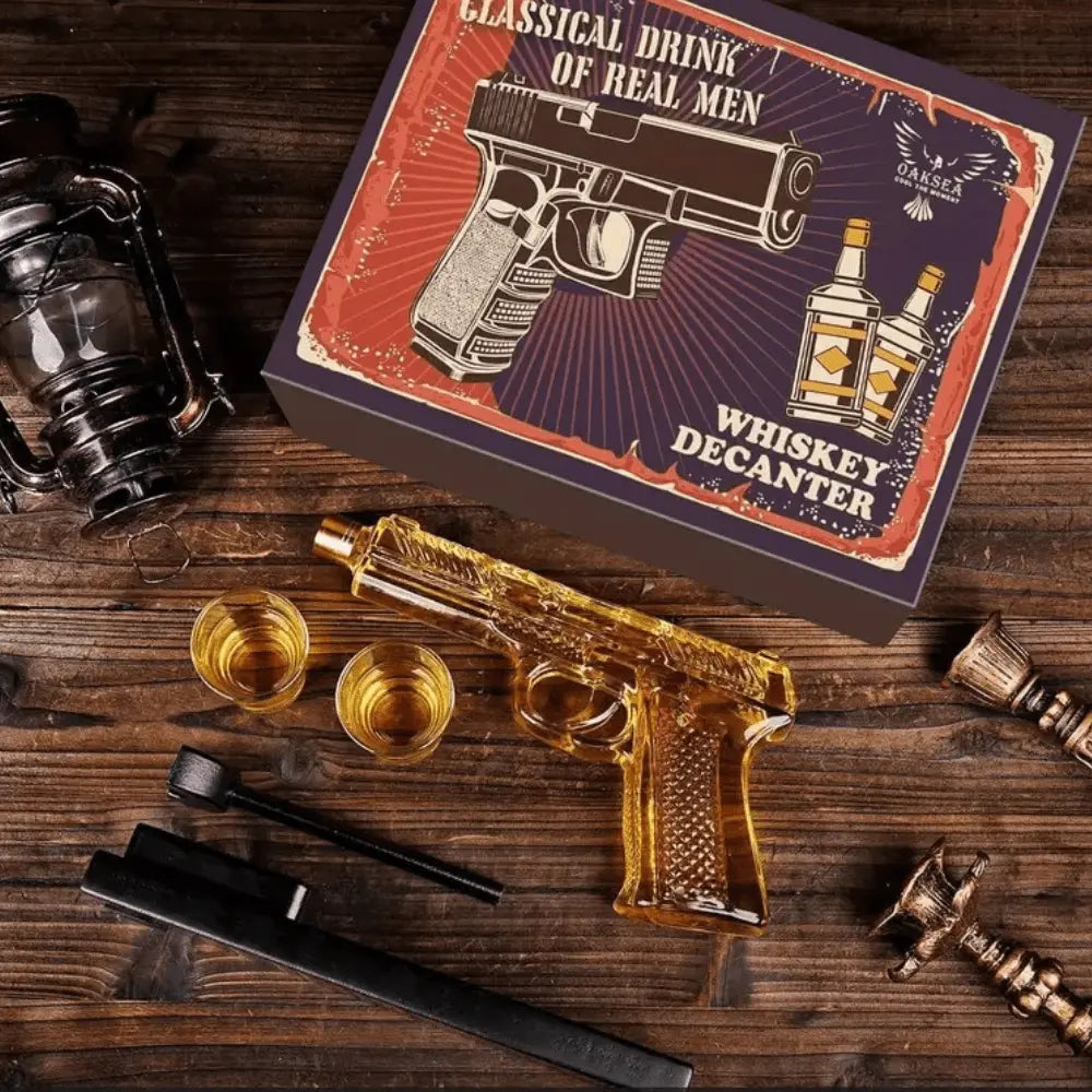 Premium Koleksiyonluk Cam Şişe ve Kadeh Seti | Dekoratif Cam Set (750 ml) - VALTEADekoratif ObjeDekoratif Obje