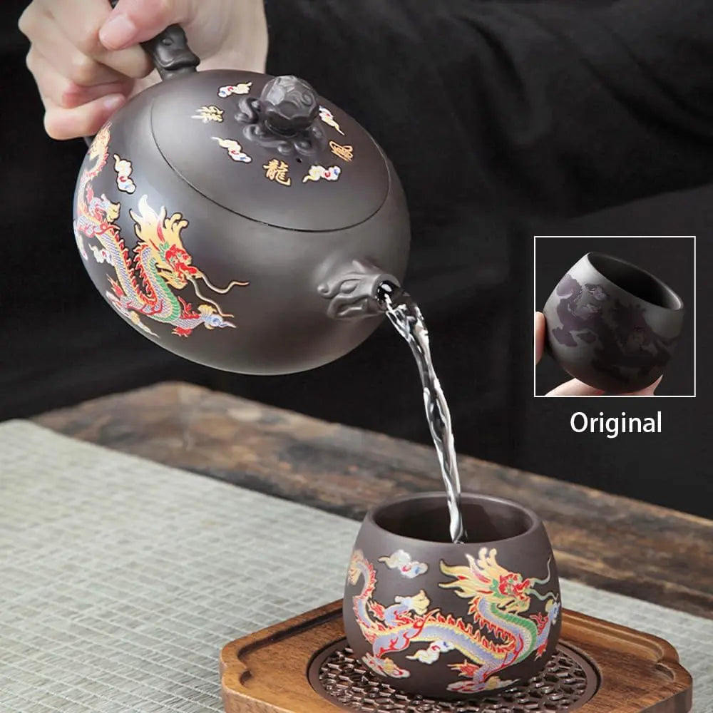 Renk Değiştiren Ejderha & Anka Kuşu Yixing Çay Bardakları (2'li Set) - VALTEAproduct_type