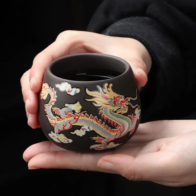 Renk Değiştiren Ejderha & Anka Kuşu Yixing Çay Bardakları (2'li Set) - VALTEAproduct_type