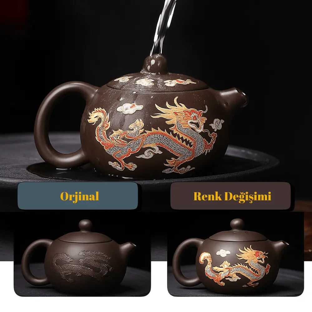 Renk Değiştiren Ejderha & Anka Kuşu Yixing Çaydanlık Seti (El Yapımı) - VALTEAproduct_type