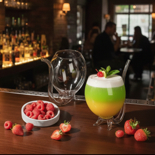 2’li Vampir Goblet Kendinden Pipetli Tasarım Bardak Seti